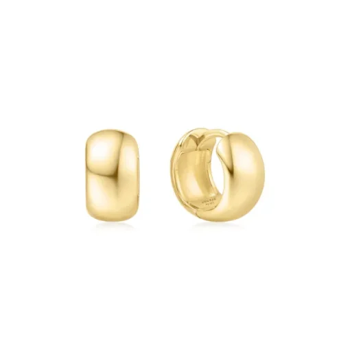 Ania Haie "Gold Chubby Small Huggie Hoop" Earrings