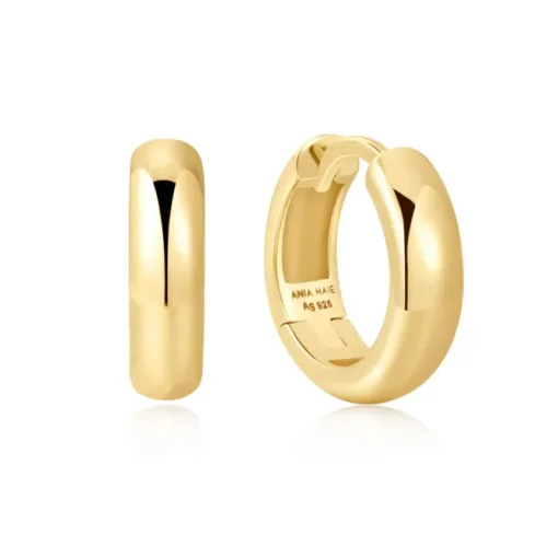 Ania Haie "Gold Dome Band Huggies" Earrings