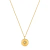 Ania Haie "Gold Mother Of Pearl Sun Pendant" Necklace