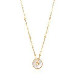 Ania Haie "Gold Mother of Pearl Pendant" Necklace