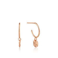 Ania Haie "Rose Gold Ripple" Small Hoop Earrings