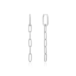 Ania Haie "Silver Cable Link Drop" Earrings