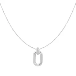 Ania Haie "Silver Oval Hoop Pendant" Necklace