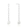Ania Haie "Silver Pearl Chunky Drop" Earrings