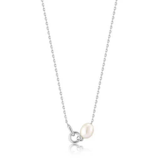 Ania Haie "Silver Pearl Link Chain" Necklace