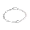 Ania Haie Silver Pearl Link Bracelet