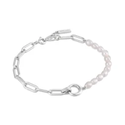 Ania Haie Silver Pearl Link Bracelet