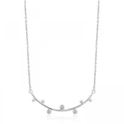 Ania Haie "Silver Shimmer Solid Bar Stud" Necklace