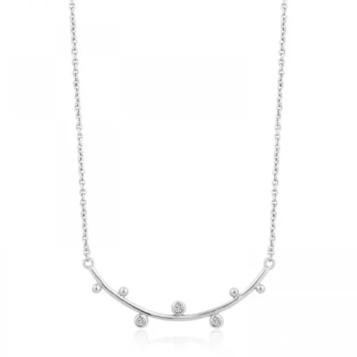 Ania Haie "Silver Shimmer Solid Bar Stud" Necklace