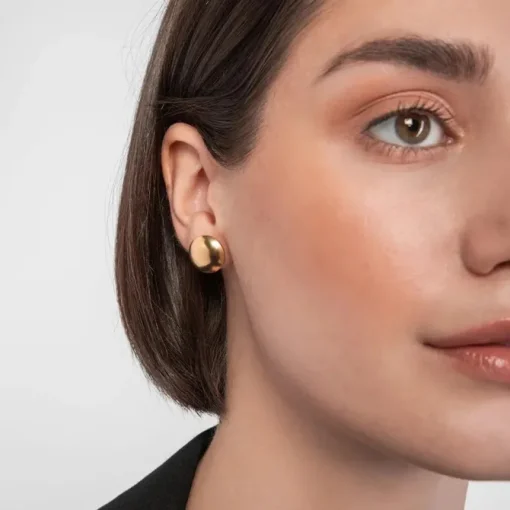 BUTTON STUD EARRINGS