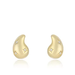 CHUNKY CZ STAR STUD EARRINGS