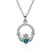 Claddagh DECEMBER Birthstone Necklace