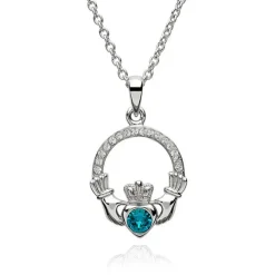 Claddagh DECEMBER Birthstone Necklace