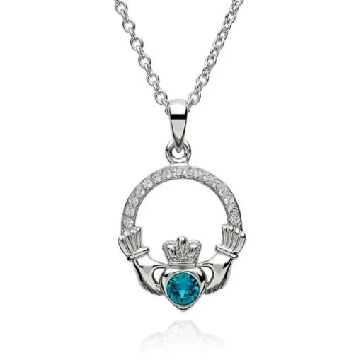 Claddagh DECEMBER Birthstone Necklace
