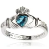 Claddagh December Birthstone Ring
