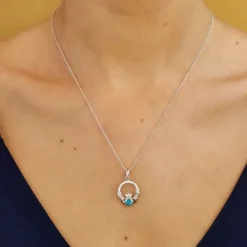Claddagh DECEMBER Birthstone Necklace