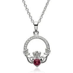 Claddagh FEBRUARY Birthstone Necklace