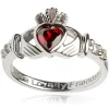 Claddagh July Birthstone Ring