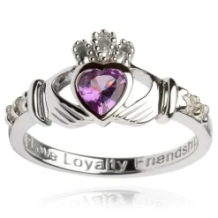 Claddagh June Birthstone Ring