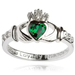 Claddagh May Birthstone Ring