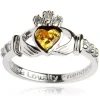 Claddagh November Birthstone Ring