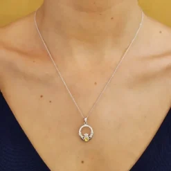 Claddagh November Birthstone Necklace