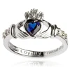 Claddagh September Birthstone Ring