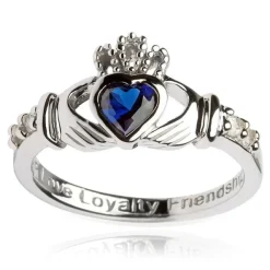 Claddagh September Birthstone Ring