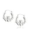 CLADDAGH SILVER CREOLE EARRINGS