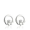 Claddagh Sterling Silver Stud Earrings