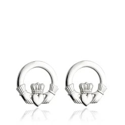 Claddagh Sterling Silver Stud Earrings
