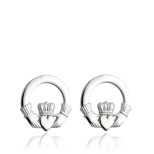 Claddagh Sterling Silver Stud Earrings