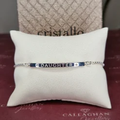 Cristallo Silver Plated Daughter Bracelet