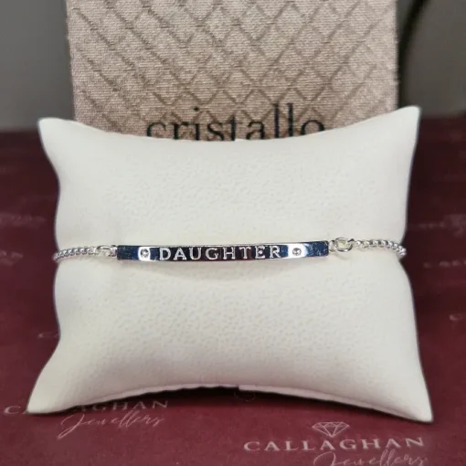 Cristallo Silver Plated Daughter Bracelet