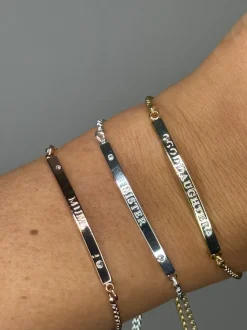 Cristallo Silver Plated Daughter Bracelet