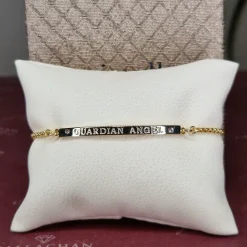 Cristallo Yellow Plated Guardian Angel Bracelet