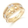 9ct Gold CZ Claddagh Ring