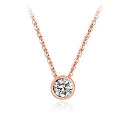 9CT ROSE GOLD CZ SLIDER NECKLACE