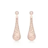 9CT ROSE GOLD DIAMOND CUT TEARDROP EARRINGS