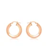 9CT ROSE GOLD SQUARE-TUBE CREOLE EARRINGS