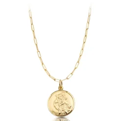 9ct St Christopher Medal & Paper Chain