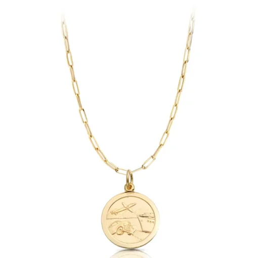 9ct St Christopher Medal & Paper Chain