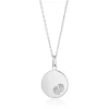 9ct White Gold Baby Footprint Necklace