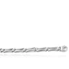 9ct White Gold Bracelet With Plain Links