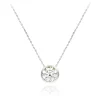 9CT WHITE GOLD CZ SLIDER NECKLACE
