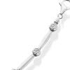 9ct White Gold CZ Tennis Bracelet With Bezel Set Stone Setting