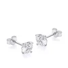 9ct White Gold 8mm Round CZ Stud Earrings