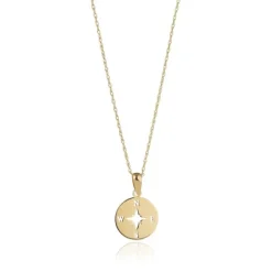 9ct Yellow Compass Necklace