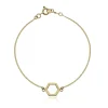 9ct Yellow Curteis Collection Hexagonal Bracelet