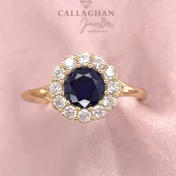 9ct Yellow Gold and Sapphire Dress Ring
